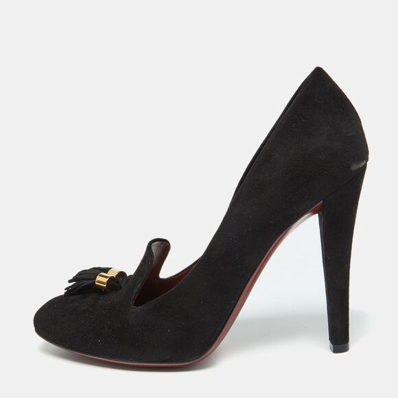 Black Suede Mischa Tassel Moccasin Pumps Size 39,All Products : American Fashion Style Bags On Sale